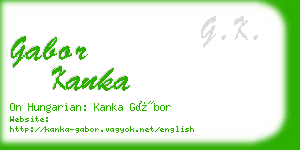 gabor kanka business card